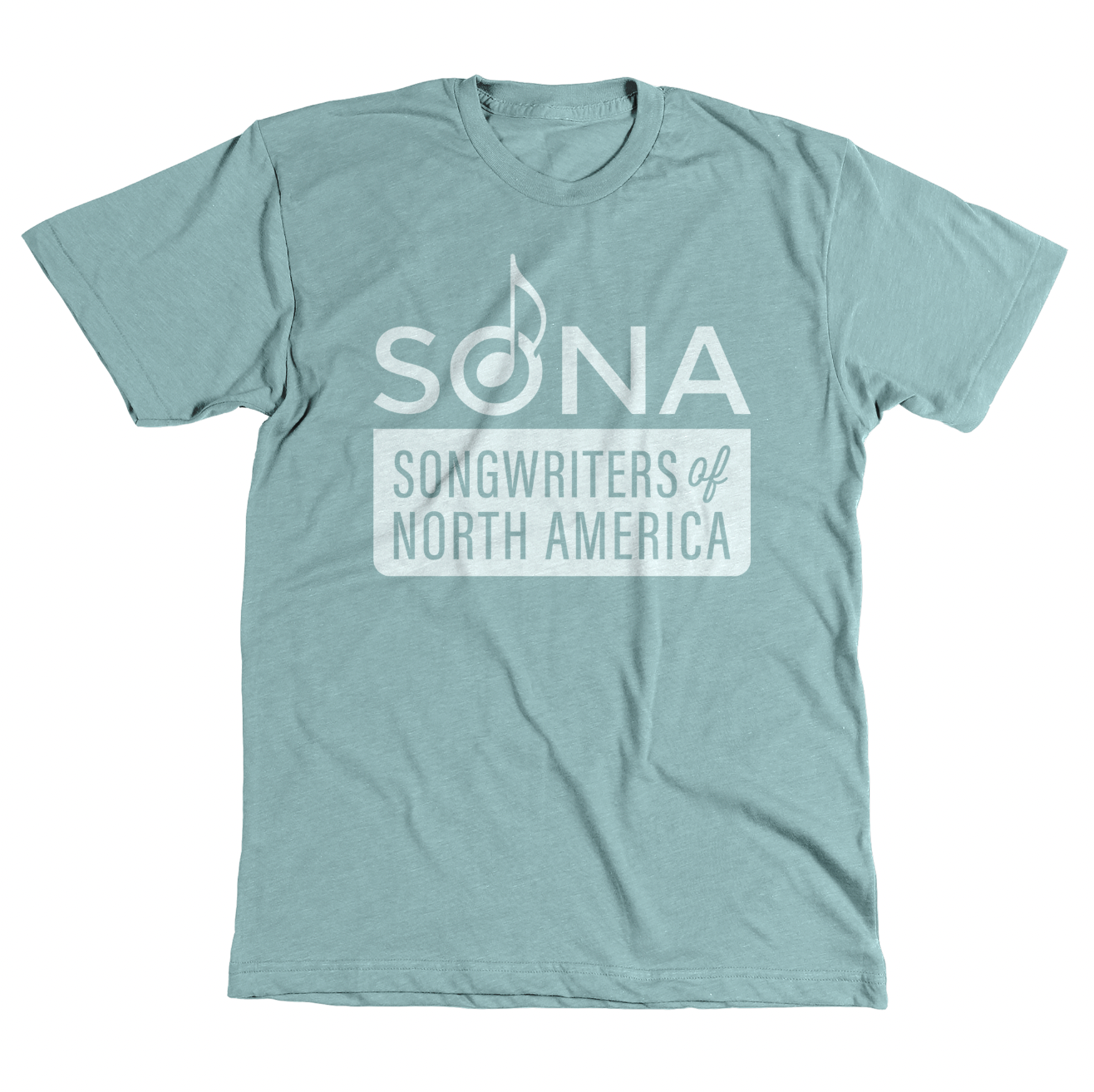 A light blue shirt that says SONA Songwriters of North America