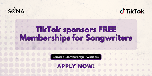 TikTok Sponsors FREE SONA Memberships for Songwriters