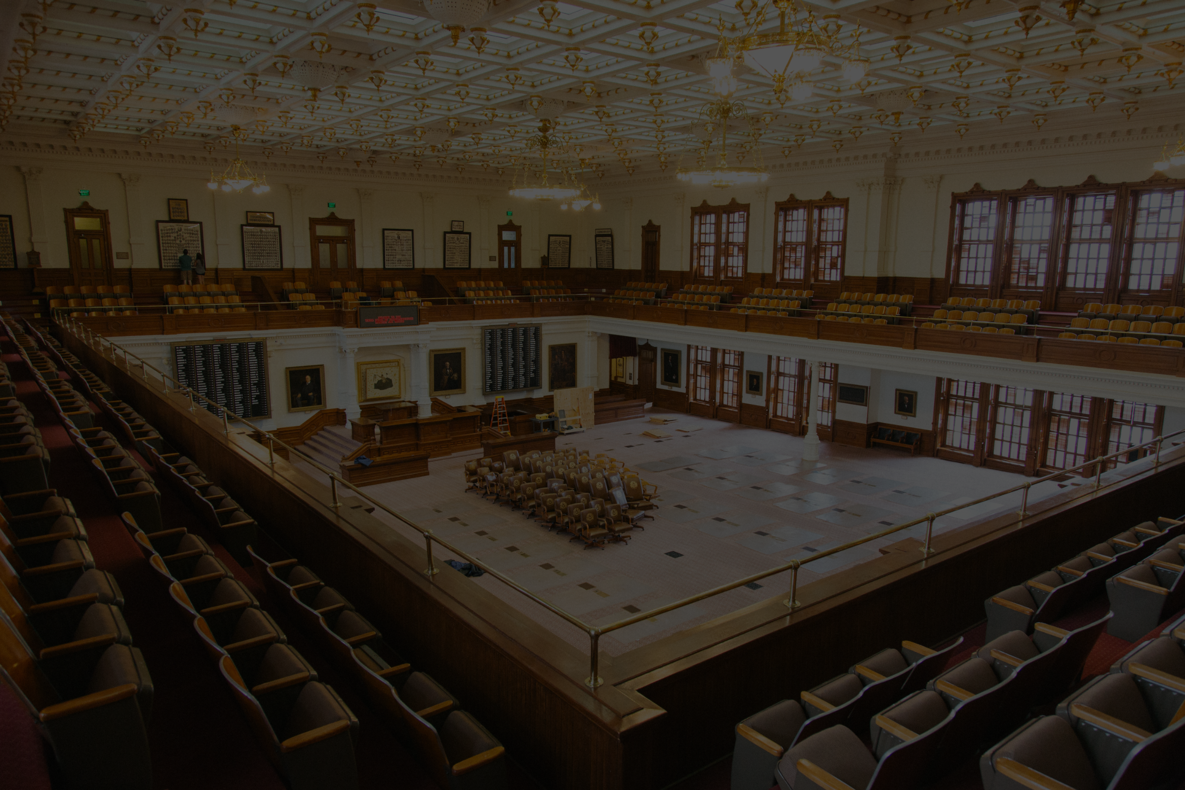 Congressional hall filled with chairs